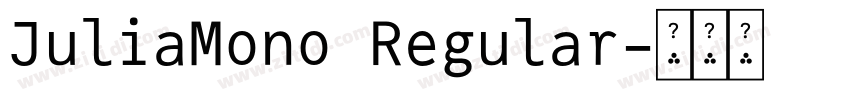 JuliaMono Regular字体转换